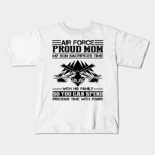 Air Force Proud Mom Son Shirt Kids T-Shirt